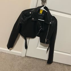 Cropped Leather Jacket