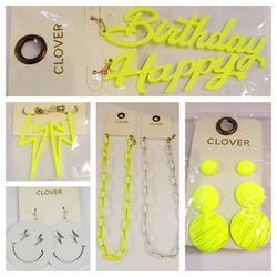 100+ Neon '80s Costume Jewelry Party Favors Bundle