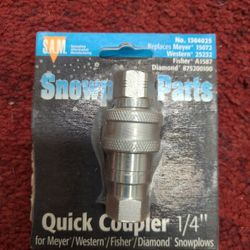 1/4" Snow Plow Hydraulic Coupler 