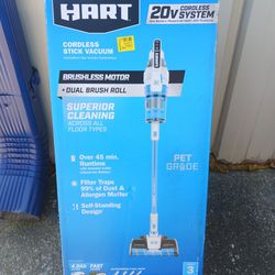 HART 20-Volt Dual Brushroll Stick Vacuum Kit, (1) 4.0 Ah Lithium-Ion Battery & Charger