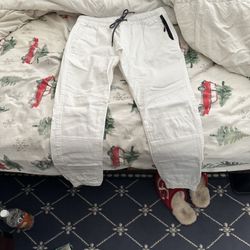 New Men’s Brooklyn Cloth White Jogger Pants