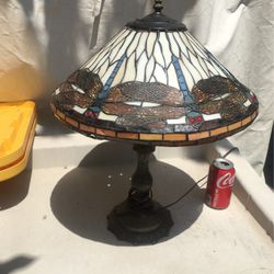 Vintage  Glass Lamp  For Coffee Table 