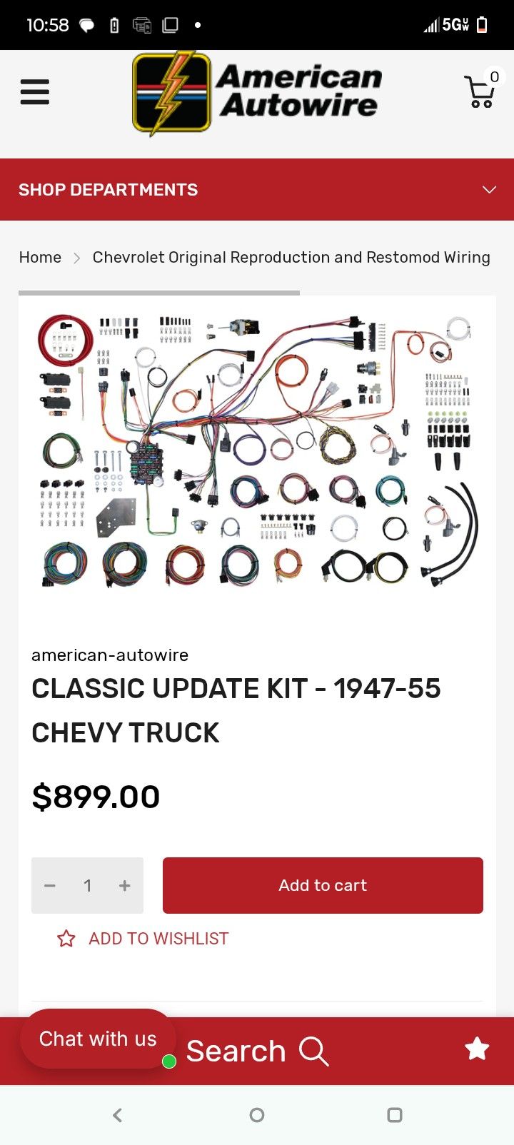 Autowire Wiring Upgrade Kit For A 47-55 Chevy