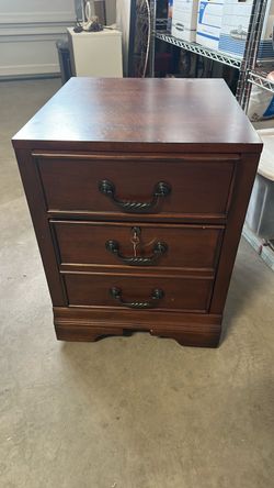 Small wood file cabinet
