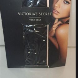 Victoria's Secret Fishnet Pantyhose W/Rhinestones,  Size B, Black