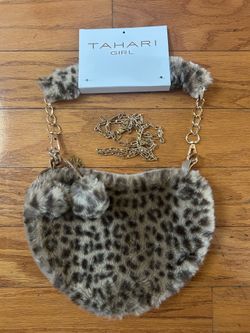 NWT Tahari Girl Faux Fur Bag