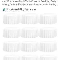 Round Table Cloths 12 Pack