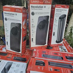 NEW EACH FOR SALE LASKO HEATER CERAMIC ROTATE FULL ROOM SIZE ENERGY SAVER, REMOTE CONTROL NEW MODELS FOR ANY QUESTION TEXT ME PLEASE HABLO ESPAÑOL THA