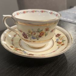 vintage Colclough bone china teacup and saucer set.