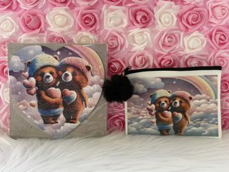 Personalized Heart Shaped Puzzle With Matching Pouch