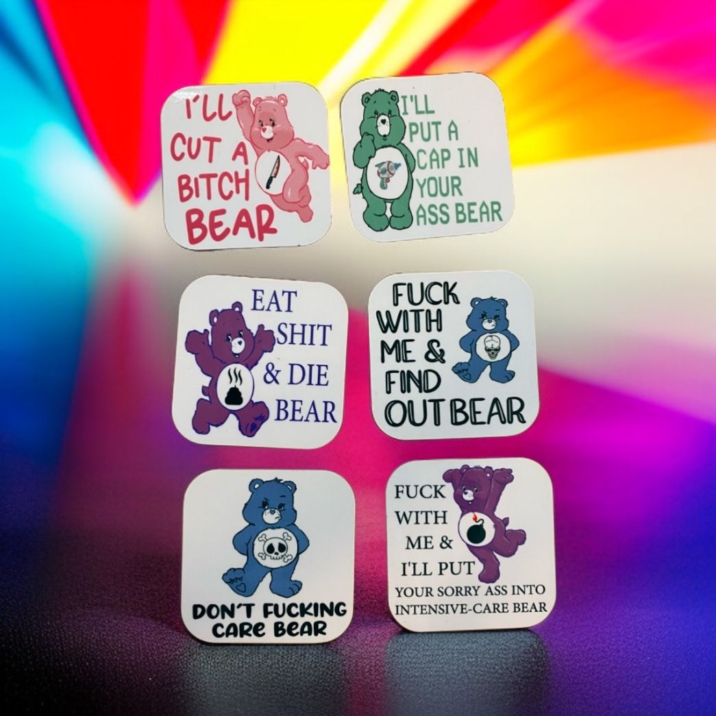 Naughty Care Bear Magnets