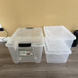 Clear Storage Boxes Set (3 total)