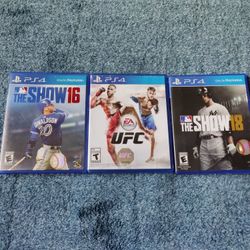 PS4 Sports Games Bundle – MLB The Show 16 & 18 + UFC - $24 Or Best Offer
