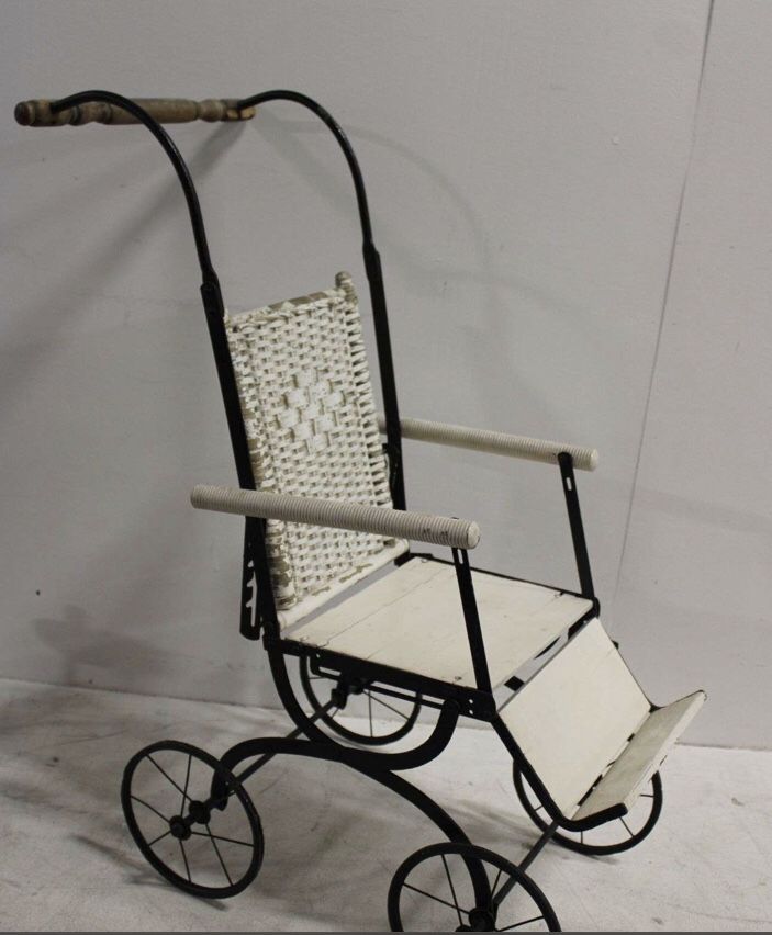 Wicker Antique Doll Stroller