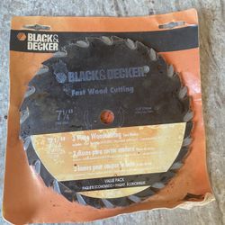 Black And Decker 7 1/4 Inch Circular Saw Blade 3 Pk
