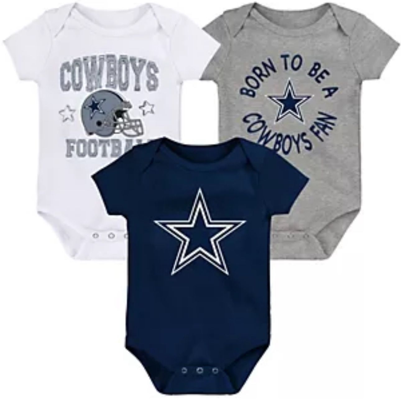 3 NFL Cowboys Onesies