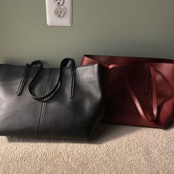 Totes-2 bags ( Black & Red)