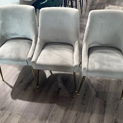 Grey dining room chairs