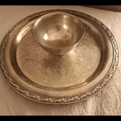 Vintage Silver- Plated Serving Bowl