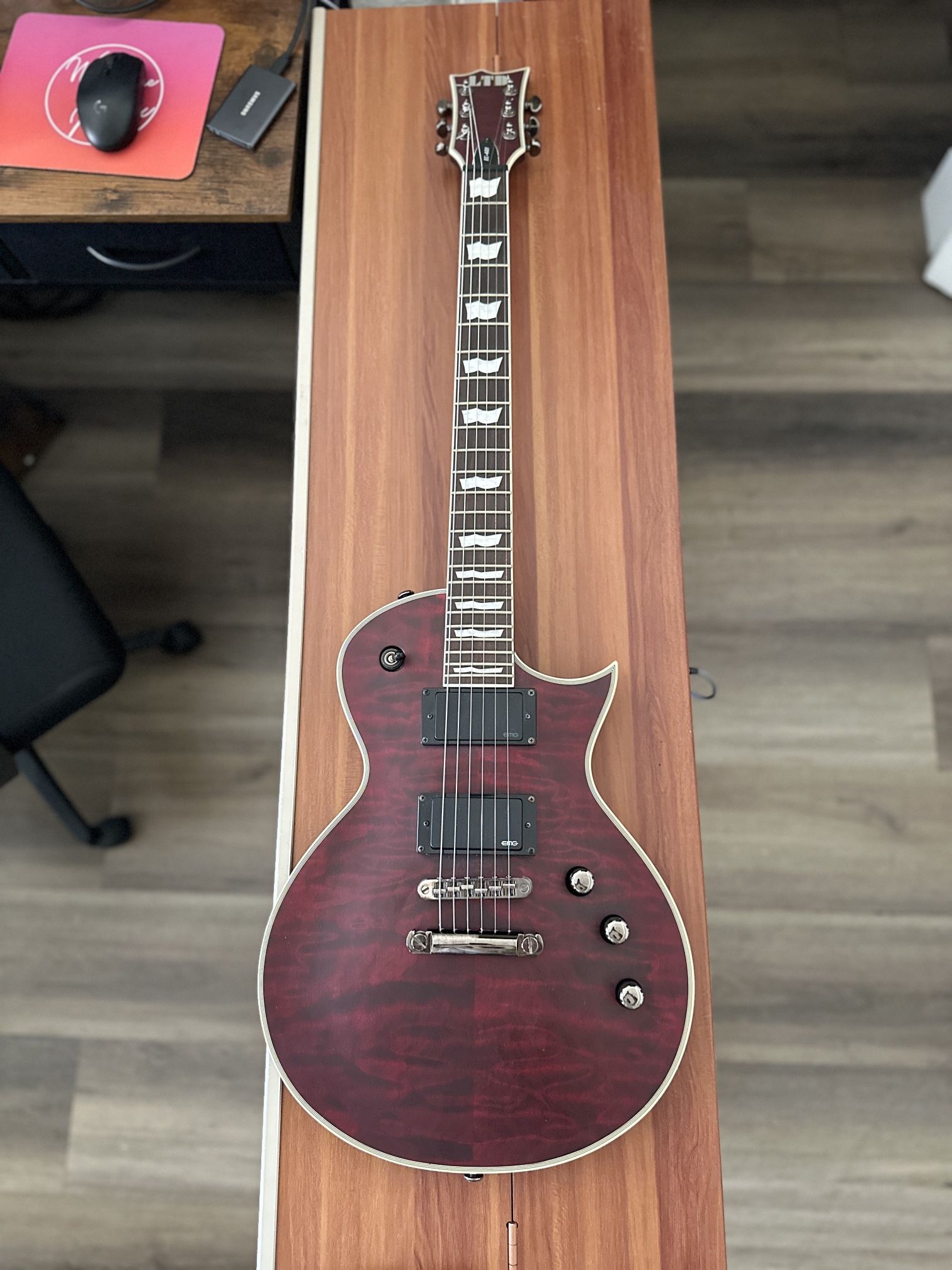 ESP LTD EC-401QM Electric Guitar See-Thru Black Cherry Sunburst