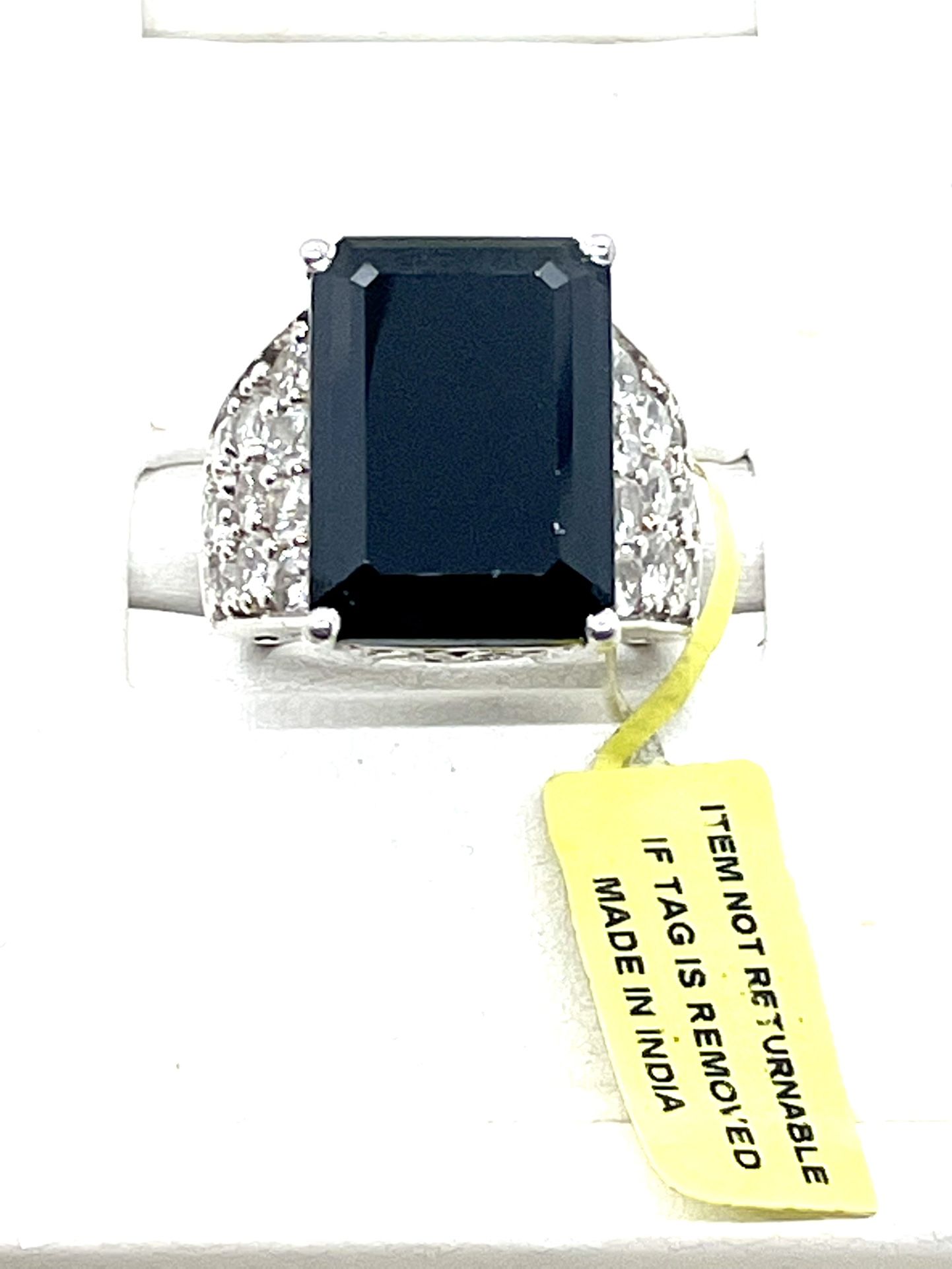 Sterling Gemstone Ring Sz 7