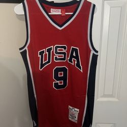 Michael Jordan red Olympic jersey size L