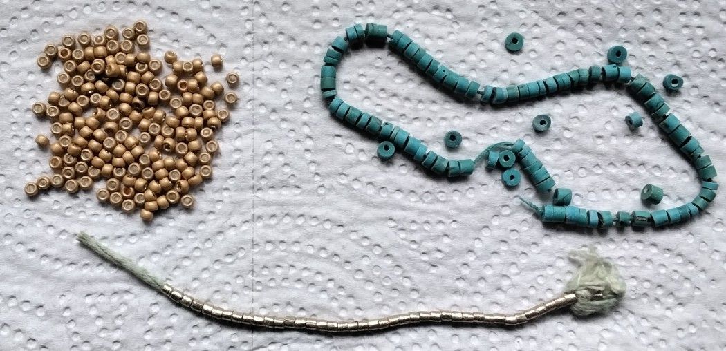Turqoise, Seed Beads And Metal Fair Trade Beads