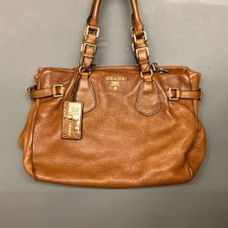 Prada Brown Leather Satchel 