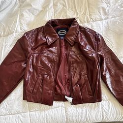 Burgundy Leather Jacket 