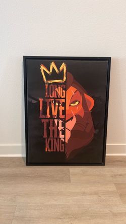 Lion King “Long Live the King” Framed Canvas – 26” W x 34” H