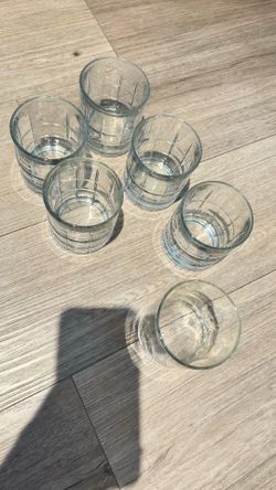 🥃 Vintage Anchor Hocking Manchester Tartan Whiskey Glasses – 6 PCS