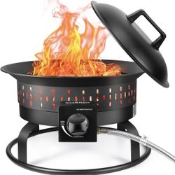 Portable Propane Fire Pit 19”