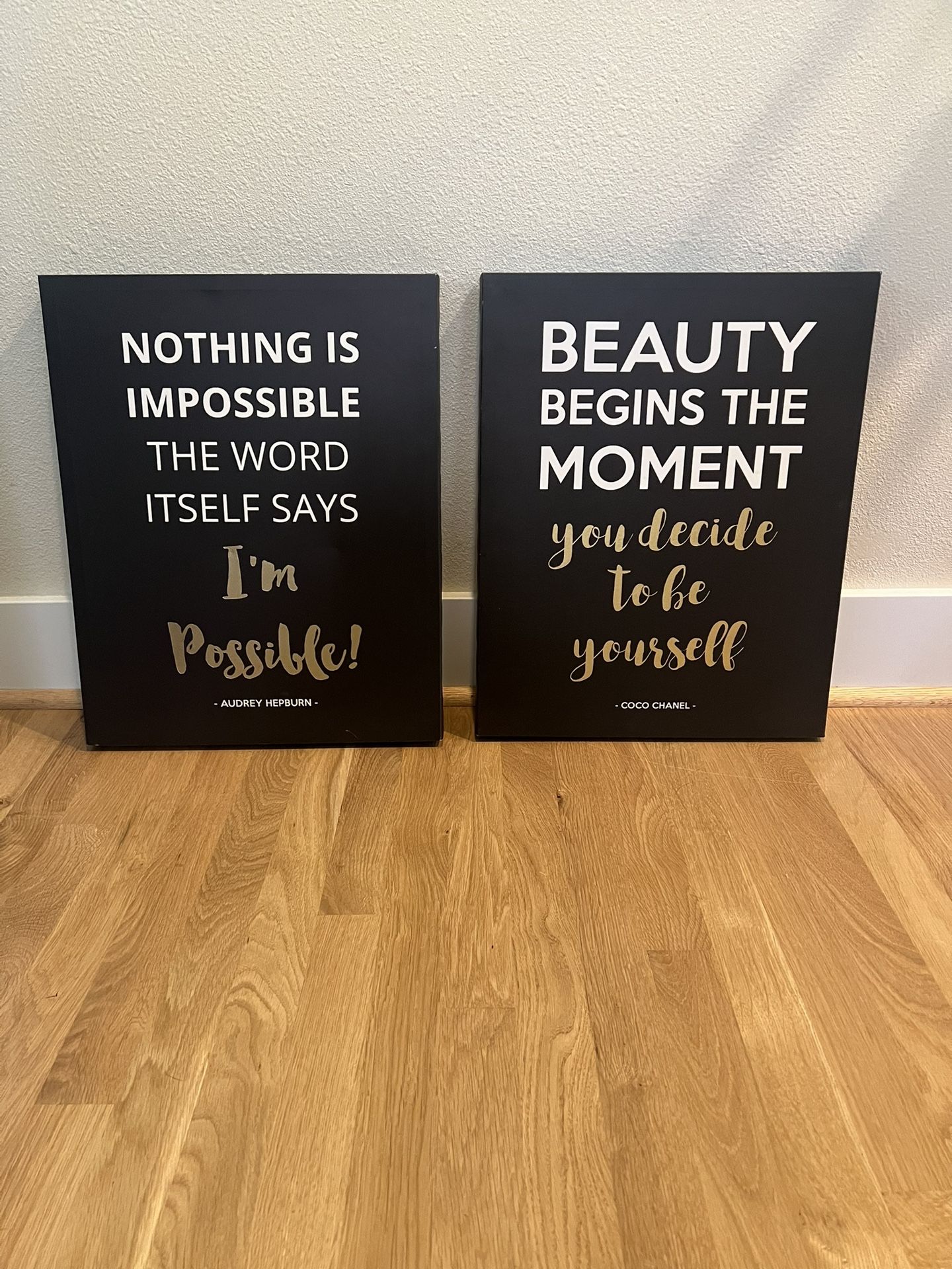 Inspirational Canvas  Prints (set of 2) 