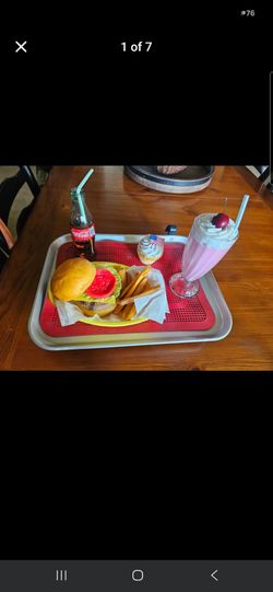 Vintage Car Hop Food tray