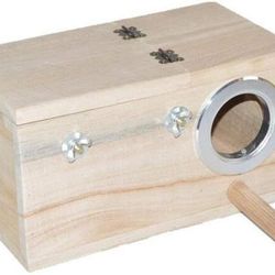 Wood & Plexiglass Nest Box for Small Birds, Breeding Box