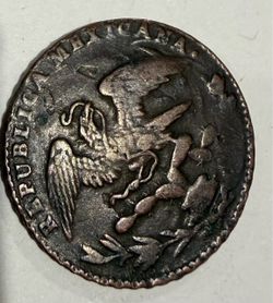 Mexican 1/4 cent coin 1876