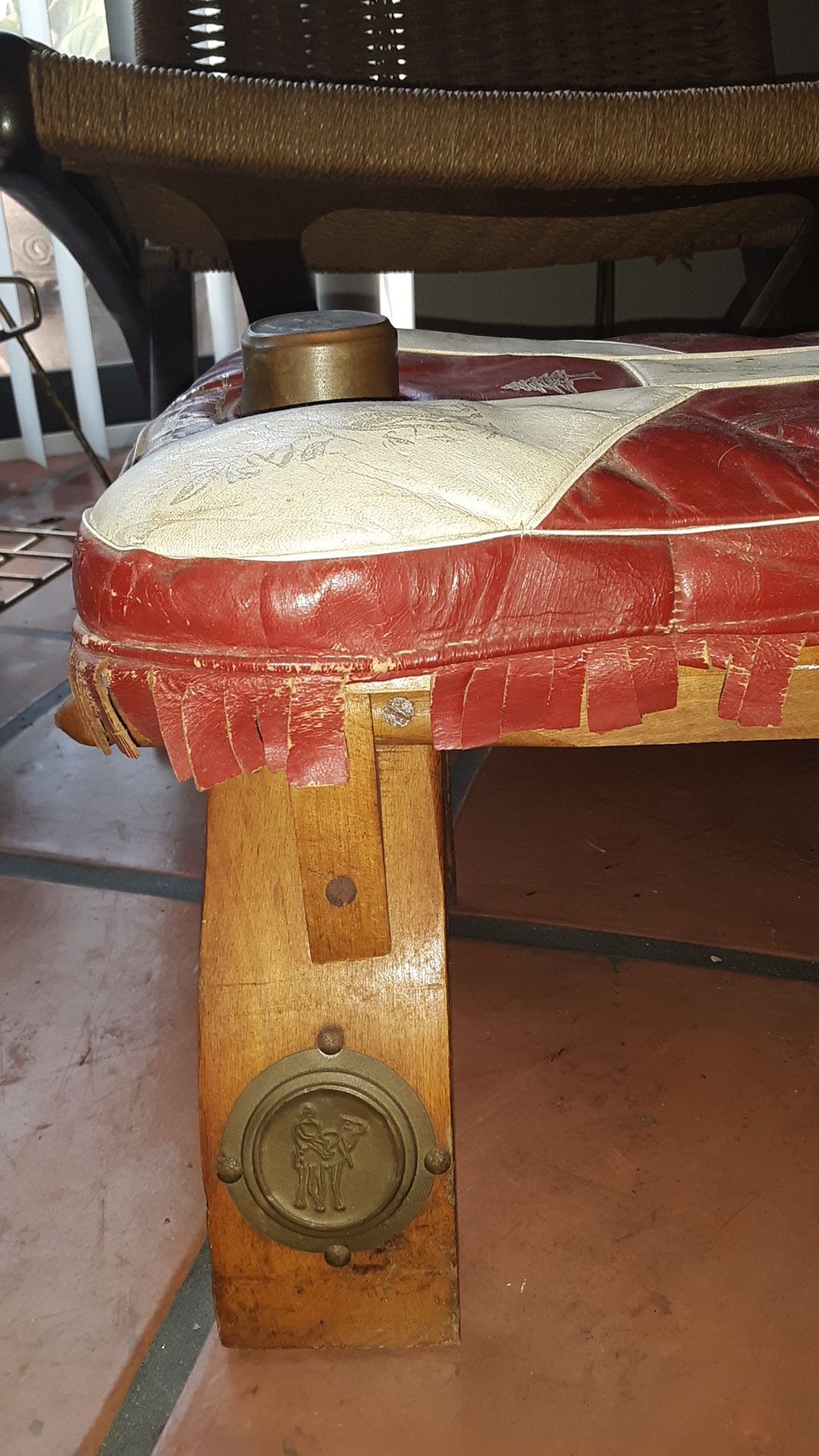 Vintage Camel Saddle Stool