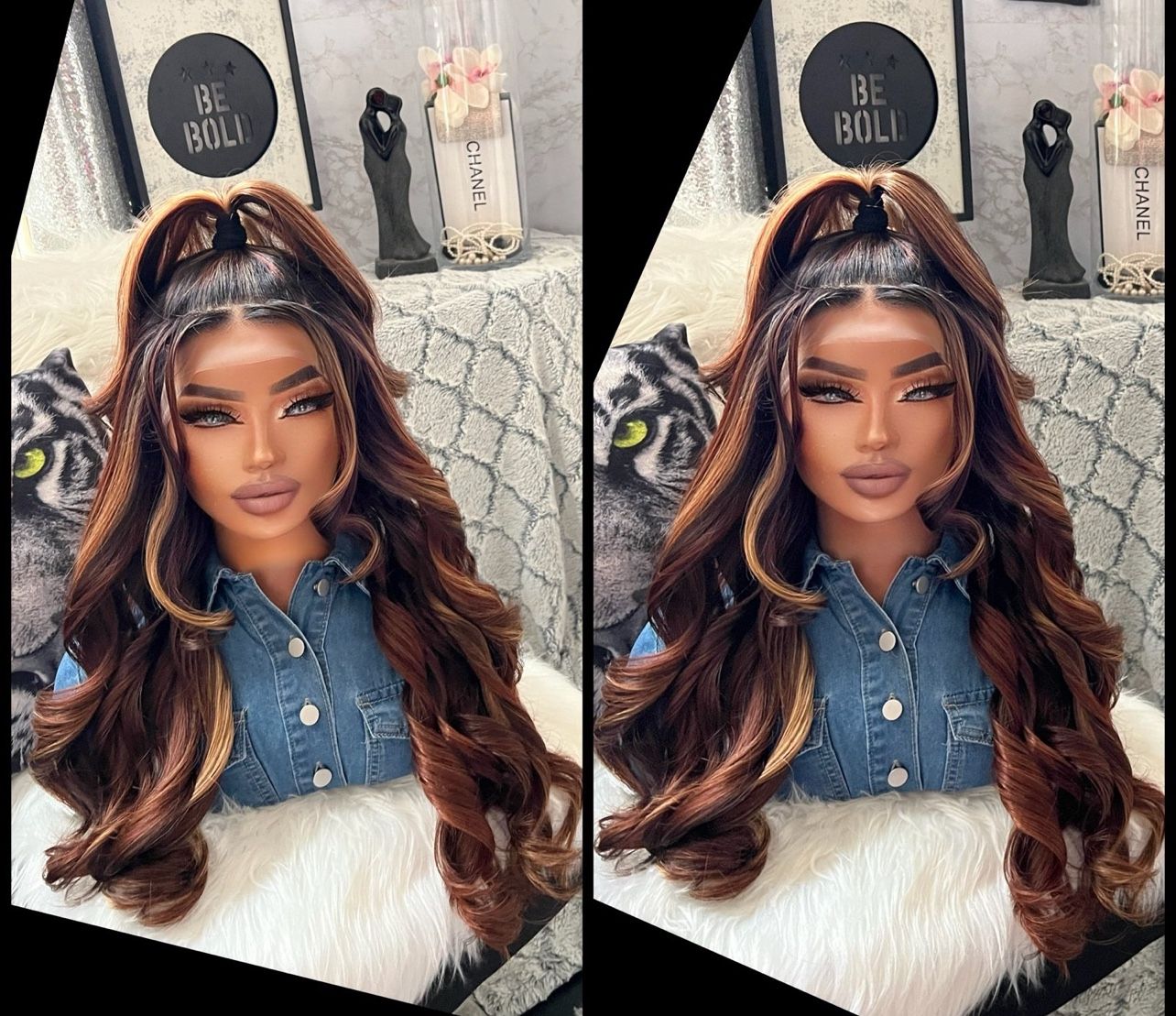 Human Hair Blended Lace Front Wig