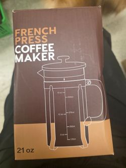 French Press Coffee Maker, Borosilicate Glass Coffee Press
Thickened Glass Stainless Steel Coffee French Press,Easy to Clean,4 Filter Suitable for Kit