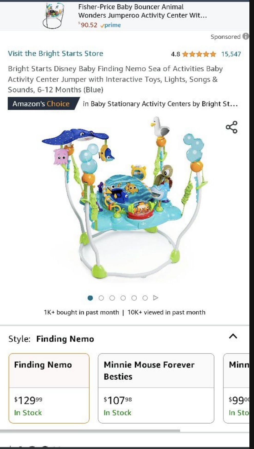 Bright Starts Disney Baby Finding Nemo