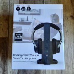 Rechargeable Wireless Stereo TV Headphones