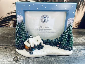 1999 Thomas Kinkade Silent Night Sculpted Photo Frame