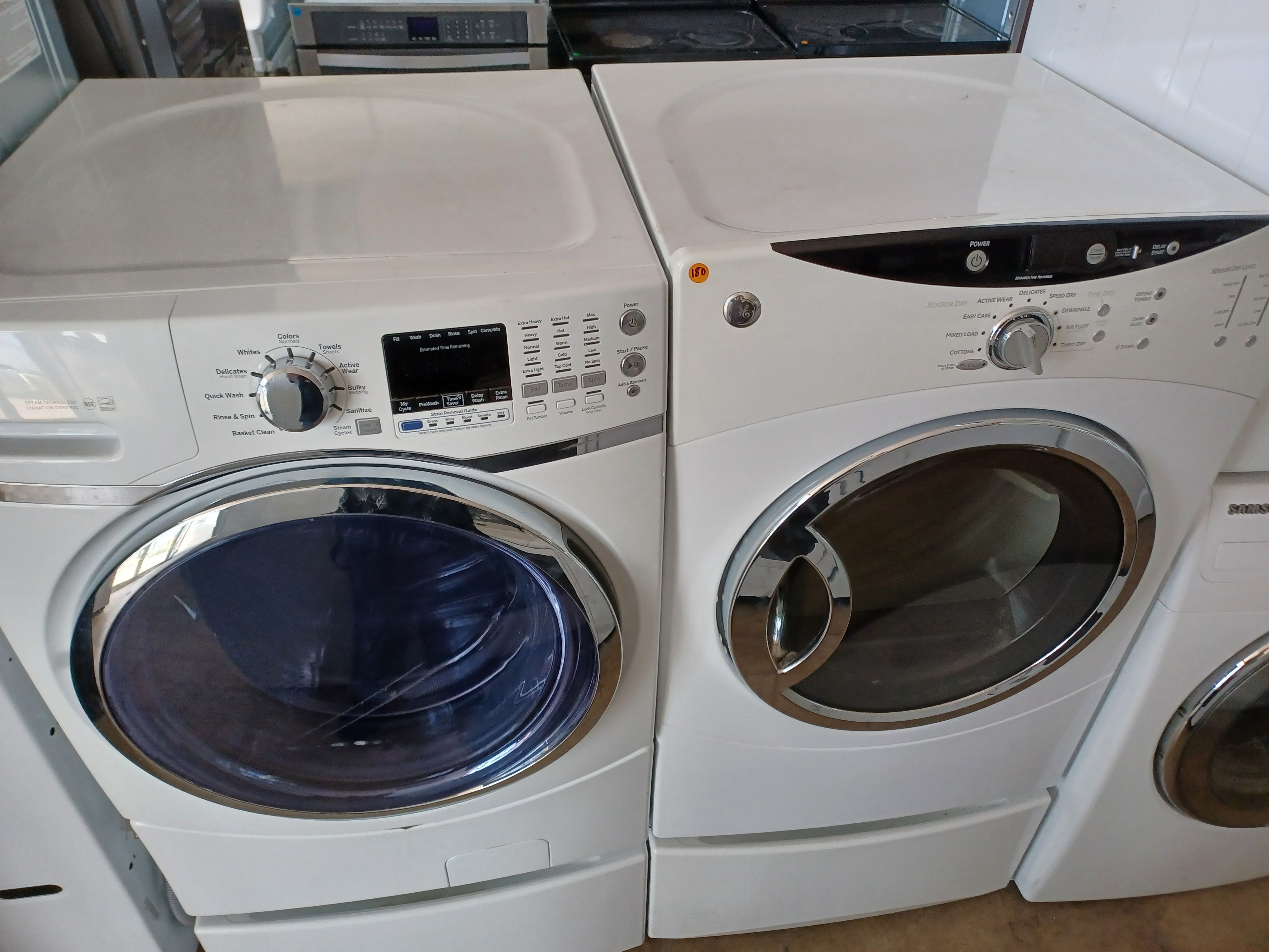 GE front load washer/electric dryer stackable set