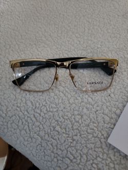 Versace Gold and Black Eyeglasses Frames