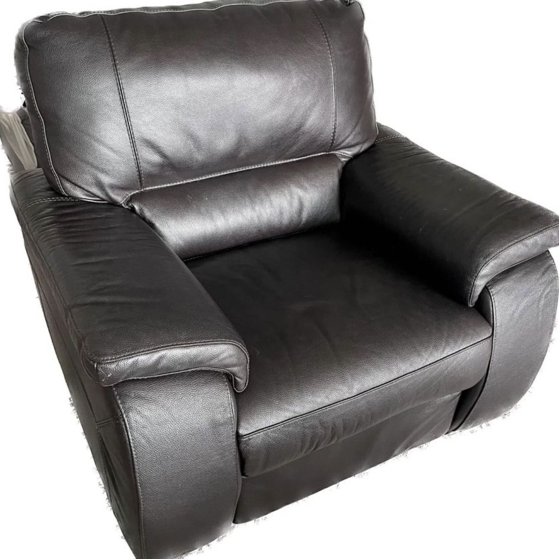 Macy’s Motorized Reclining Leather Couch 