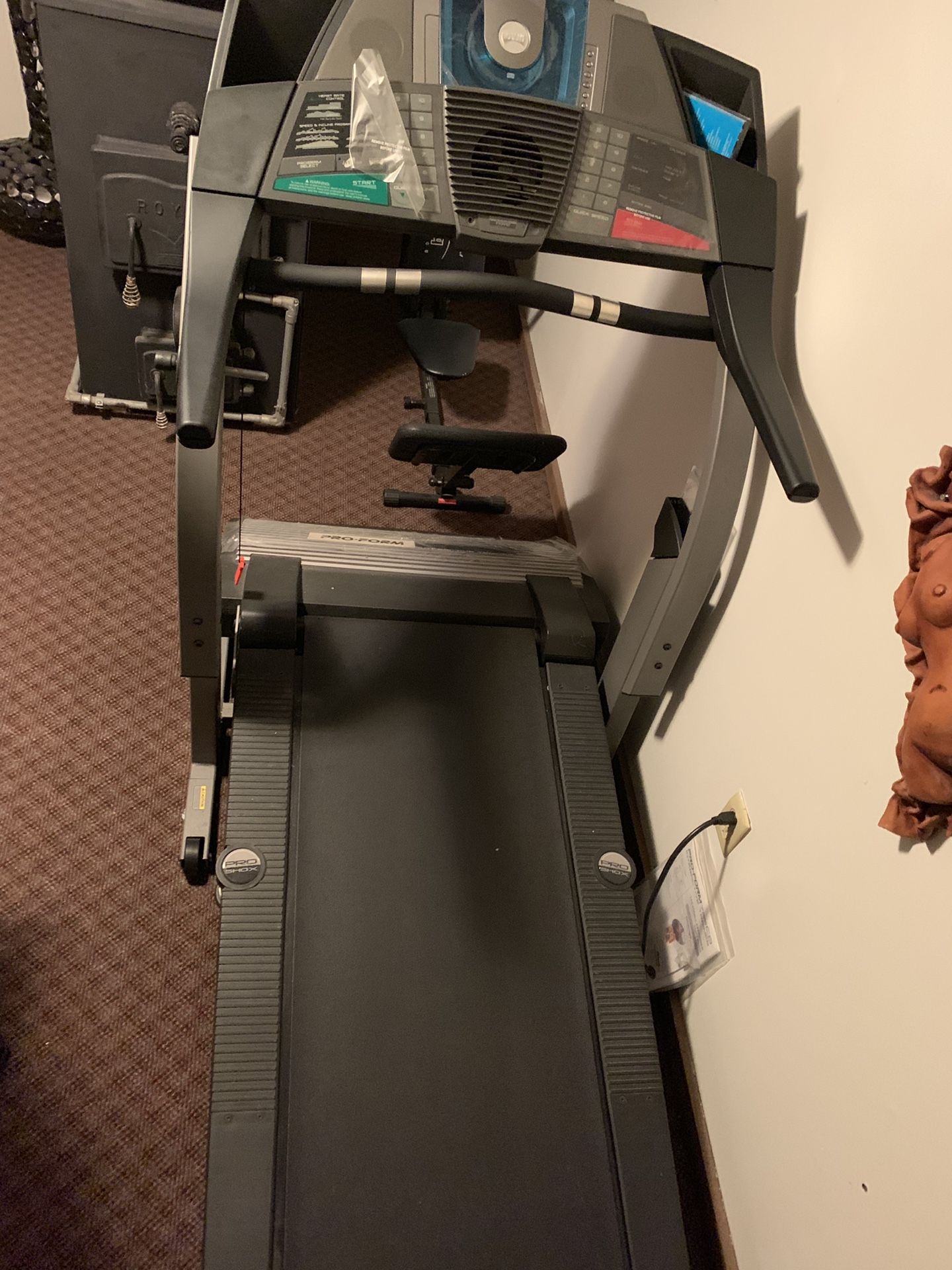 Treadmill with fan and CD player