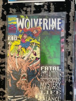 90s Wolverine Comic #75 Includes Original Holographic Card