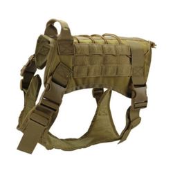 Tactical Dog Vest US Working Dog Military Harness with Handle No-pull Large