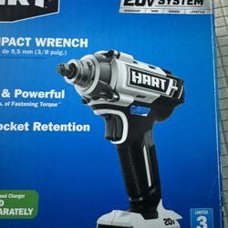 HART HART 20-Volt Cordless 3/8-inch Impact Wrench (Battery 