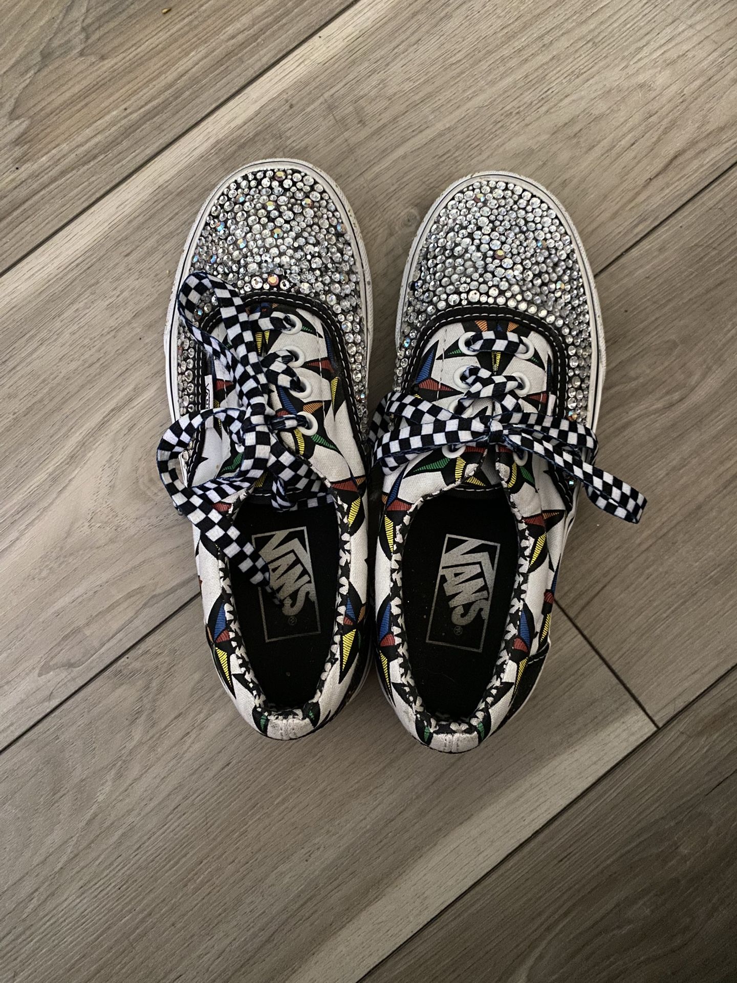 Colorful Nautical Star Vans Sneakers | Men 5 | Women 6.5